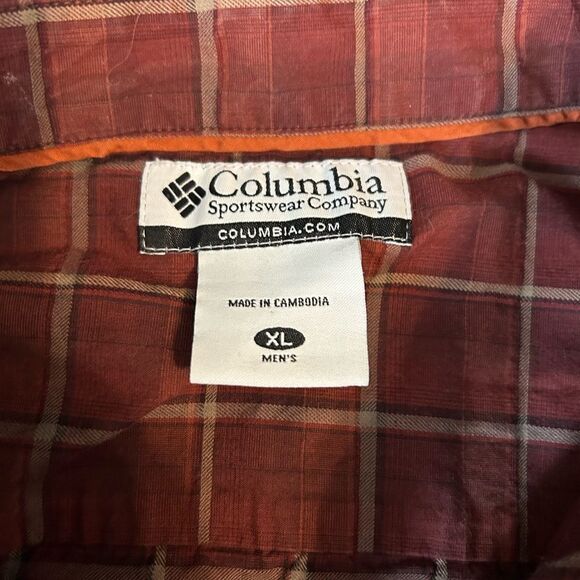 Columbia mens Button Down Long Sleeve Plaid Shirt Size XL - Picture 3 of 7